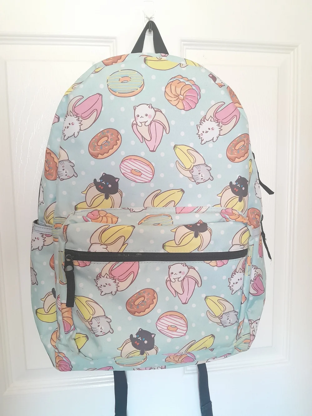 Kawaii Bananya Seafoam Blue/Green Backpack
